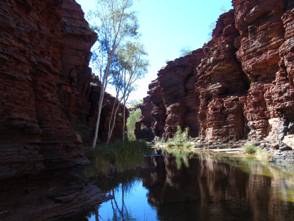 Kalamina Gorge Hike at Karajini National Park Exploring Kalamina Gorge during Day 2 of our Karijini itinerary through Karijini National Park, Western Australia.