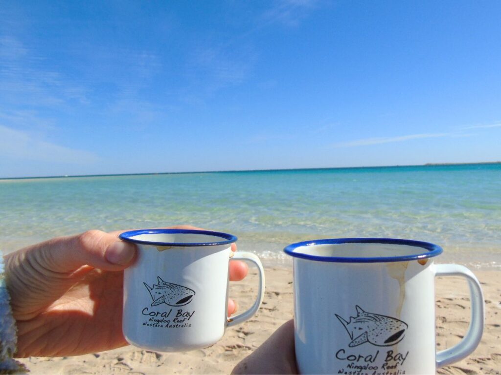 Our mugs purchased at Coral Bay